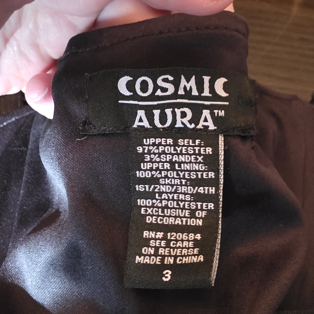 Hot Topic Cosmic Aura Black Corset Tulle Midi Dress Size 3x - Picture 5 of 10